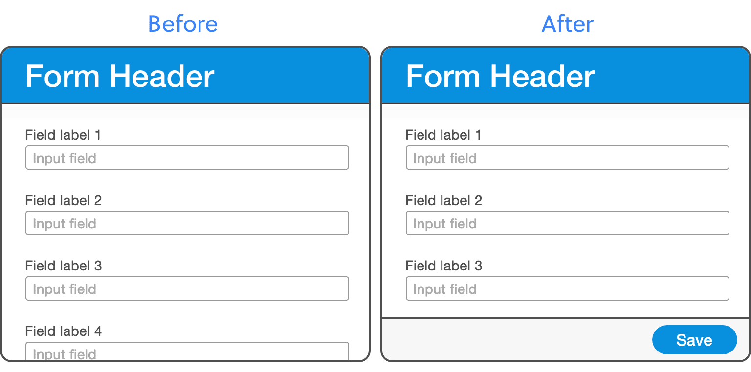 You can understand why people couldn't find the Submit button on the left. It's better on the right, but it looks like the form only has 3 fields, because the screen size happens to be so it doesn't cut any content off mid-way.